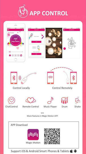 Magic Motion Magic Motion Vini App Controlled Vibrator Vibrator Ei mit Fernbedienung Pink / Yellow