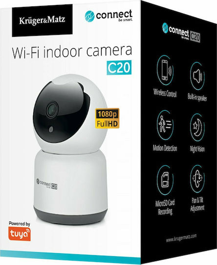 Kruger & Matz KM2206 IP Κάμερα Παρακολούθησης Wi-Fi Full HD 1080p με Αμφίδρομη Επικοινωνία