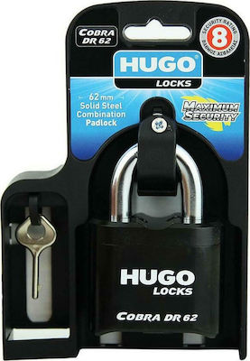 Hugo Locks Cobra DR62 Steel Padlock Brass Combination 62mm 1pcs