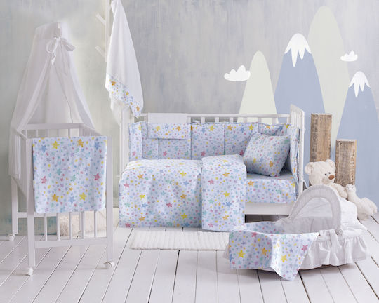 Rythmos Glow Crib Bumpers Classic Inside Blue 43x200cm