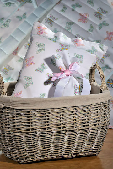 Down Town Home Butterflies Crib Bumpers Classic Inside White 40x185cm