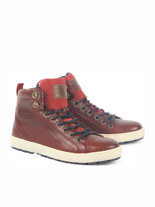 5373 Leder Burgundisch Herrenstiefel