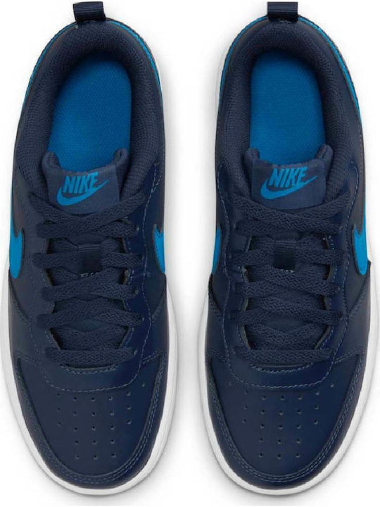 Court Borough Low 2 Kids Sports Shoes Basketball with Laces Blue