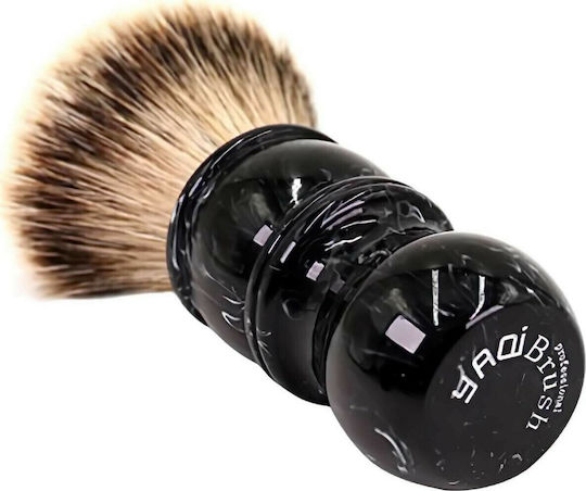 Yaqi Shaving Silvertip Black Shaving Brush with Badger Bristle 24mm