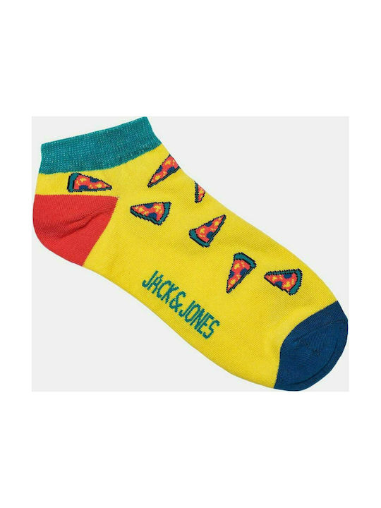 Jack & Jones Foody Men's Socks with Design Yellow