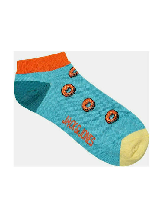 Jack & Jones Foody Men's Socks with Design Light Blue