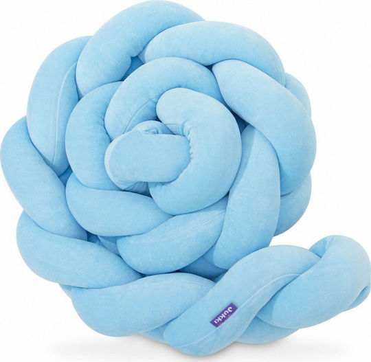 Jukki Crib Bumpers Braided Inside Light Blue 18x200cm