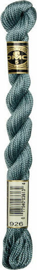 DMC Garn Stickerei Mouliné Cotton Perle 115 No5 Baumwolle in Gray Farbe 25m Grau Grün Mittel