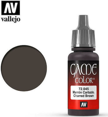 Acrylicos Vallejo Game Color Χρώμα Μοντελισμού Charred Brown 17ml