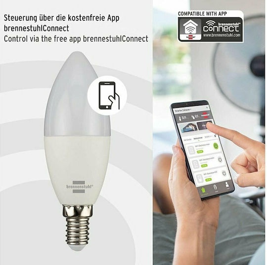 Brennenstuhl Смарт крушка LED 5W за фасунга E14 RGBW 400лм