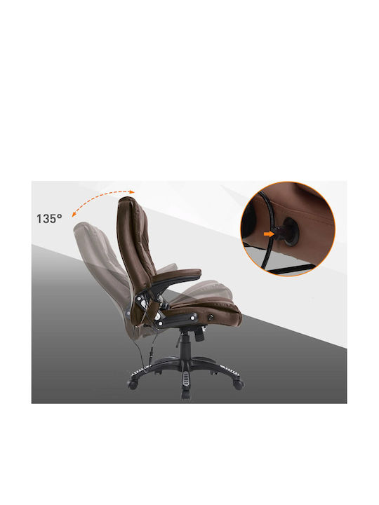 HomCom Vinsetto Executive Office Chair Massage With Recline Brown