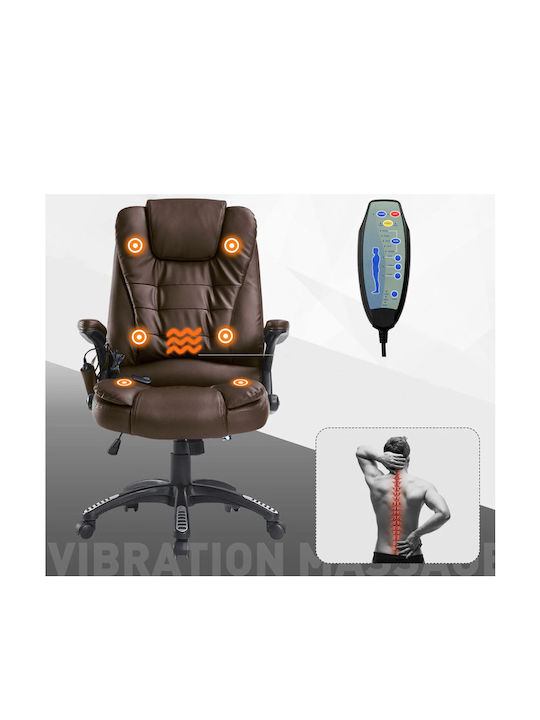 HomCom Vinsetto Executive Office Chair Massage With Recline Brown