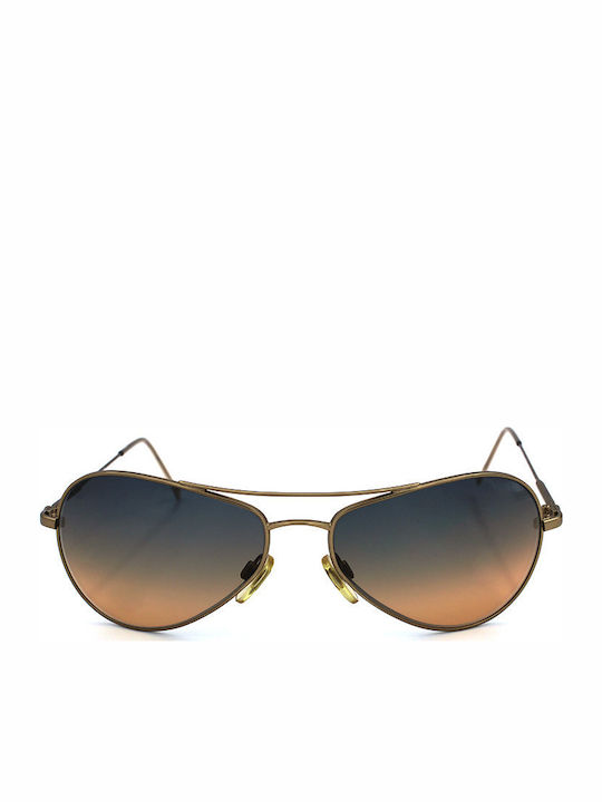 Vogue Unisex Sunglasses with Gold Metal Frame and Orange Gradient Lens VO3319-S 551-S-18