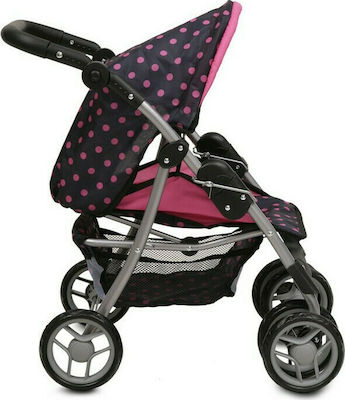 Cangaroo Doll Stroller Pinky Dots for 3+ Years Old 61 cm.