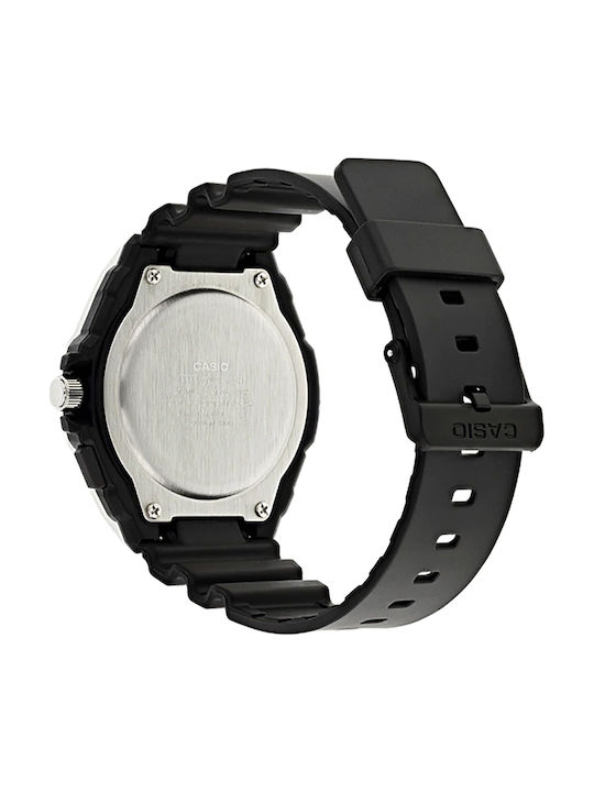 Casio Herrenuhr 50mm Batterie mit Schwarz Kautschukarmband