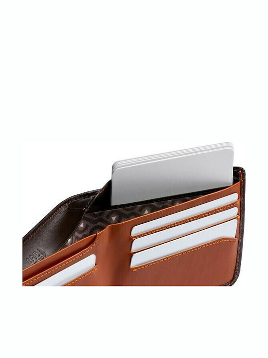 Hide And Seek Leather Men's Wallet with RFID Brown