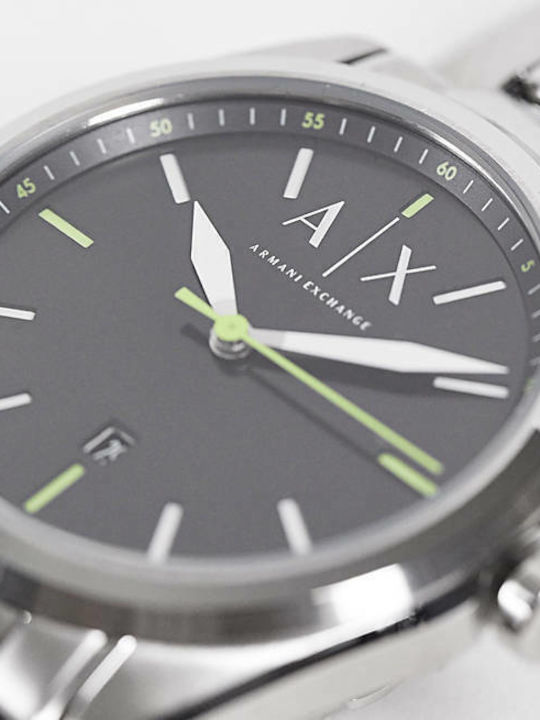 Armani Exchange Giacomo Ceas Bărbați 43mm Baterie Cu Brățară Argintie Din Oțel Inoxidabil
