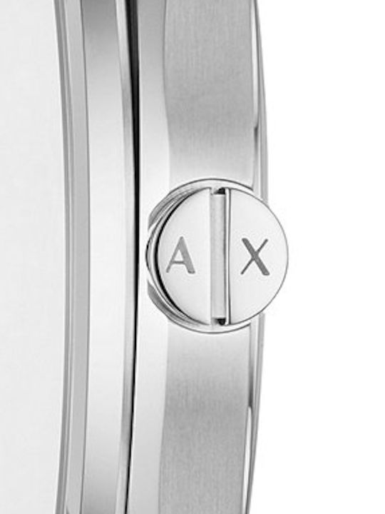 Armani Exchange Giacomo Ceas Bărbați 43mm Baterie Cu Brățară Argintie Din Oțel Inoxidabil