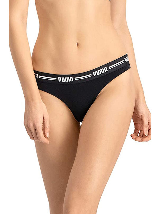 Dobotex Βαμβακερά Γυναικεία String 2Pack Μαύρα