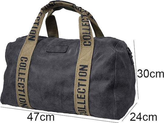 Gift-Me Geantă de voiaj Gri Textil L47xW24xH30cm