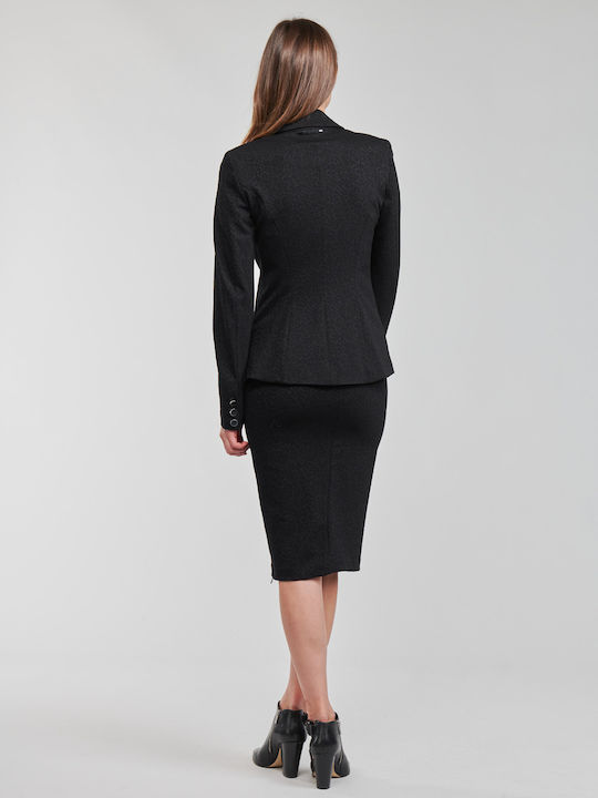 Guess Women's Waisted Blazer Black