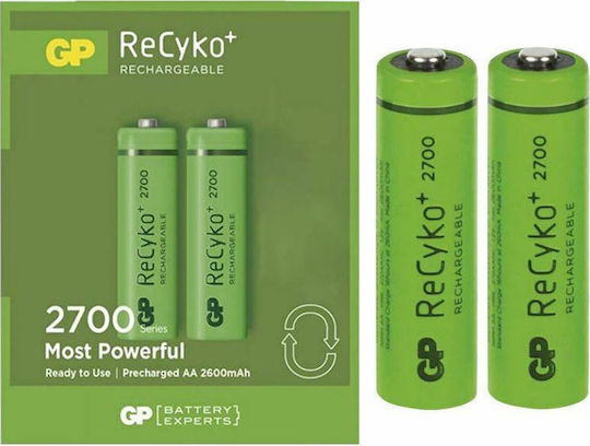 GP Batteries ReCykο Επαναφορτιζόμενες Μπαταρίες AA Ni-MH 2600mAh 1.2V 2τμχ