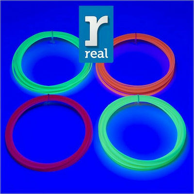 Real Filament Real PLA 3D-Drucker Filament 1.75mm Fluorescent 0.0035kg