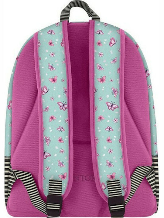 Santoro Cherry Blossom School Bag Backpack Elementary, Elementary in Turquoise color