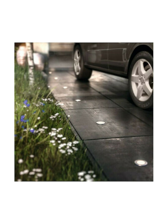 Philips Mygarden Σποτ Δαπέδου LED 3W με Θερμό Λευκό Φως IP67 Ασημί