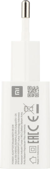 Xiaomi Φορτιστής με Θύρα USB-A και Καλώδιο USB-C Λευκός (MDY-09-EW)