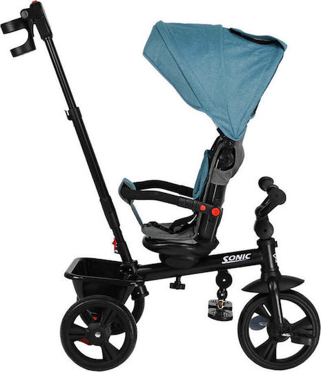 Bebe Stars Sonic 360° Foldable Kids Tricycle with Parental Handle for 18 Months Green