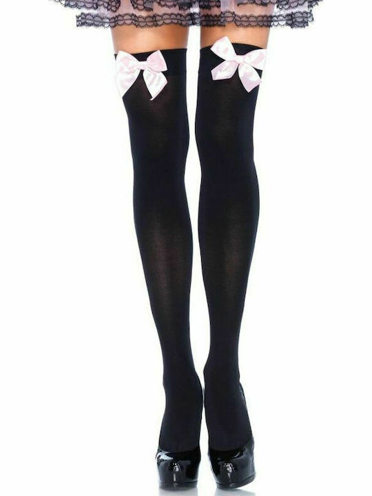Leg Avenue 6255 Nylon Oberschenkelhohe Strümpfe Mit Schleife Sexy Socken Schwarz Leg Avenue 6255 Nylon Oberschenkelhohe Strümpfe Mit Schleife Sexy Socken Schwarz