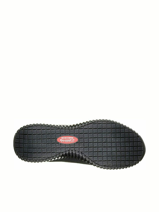 Skechers Cessnock Low Work Black OB with Certification FO , SR,SRC