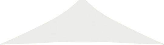 vidaXL Triangle Shade Sail White With Hoop 3.5x3.5x4.9m 160gr/m² made of HDPE 160gr/m²