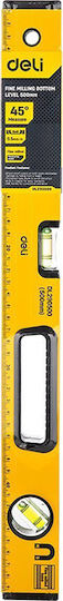 Deli DL290500 Spirit Level Aluminum 50cm with 3 Eyes
