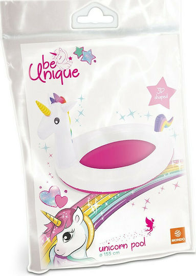 Mondo Unicorn Children's Round Inflatable White Swimming Pool
