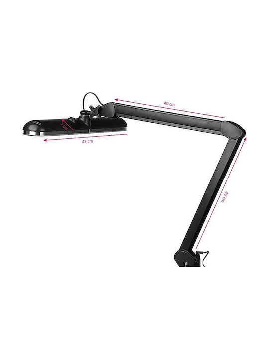 Activeshop LED Office Lamp with Foldable Arm and Clip in Black Color