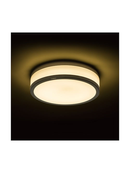 Rendl Light Studio Cira Πλαφονιέρα Οροφής Μπάνιου 35εκ. Ασημί με Ενσωματωμένο LED