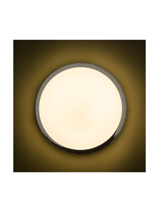 Rendl Light Studio Cira Πλαφονιέρα Οροφής Μπάνιου 35εκ. Ασημί με Ενσωματωμένο LED
