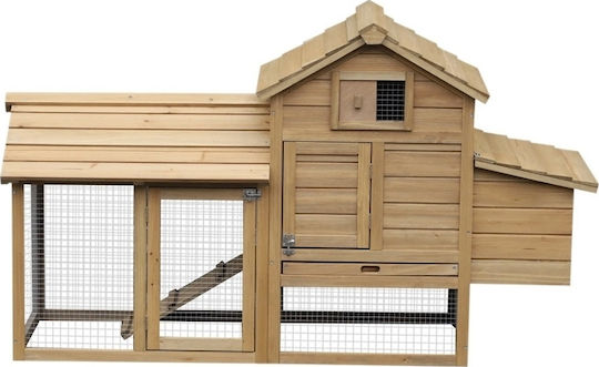 Pawhut Wooden Poultry Coop L1.5 x W0.54 x H0.87m