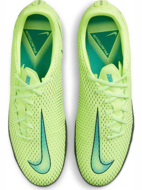 Nike Phantom GT Academy Football Shoes with Cleats Lime Glow / Aquamarine