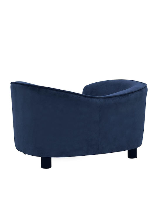 vidaXL Βελουτέ Elevated Dog Bed Blue 69x49cm. 171023