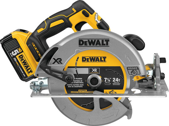 DEWALT Δισκοπρίονο 18V 1x5Ah με Σύστημα Αναρρόφησης
