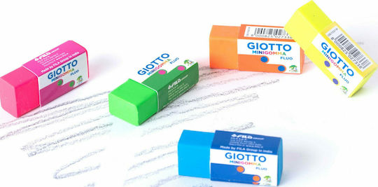 Giotto Eraser Set for Pencil and Pen Minigomma Fluo 5pcs