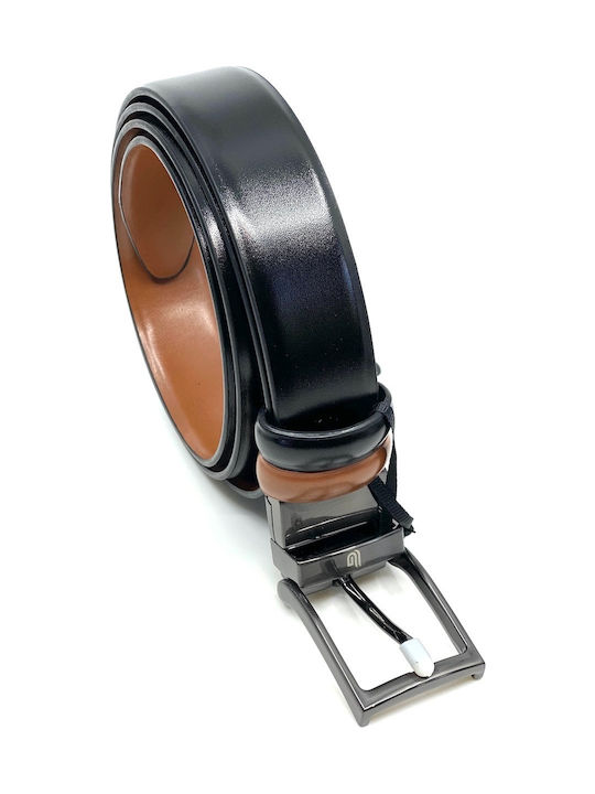 Reversible Leather Belt Black-Tan