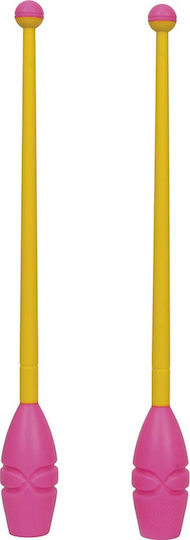 AMILA Măciuci Ritmice Roz/Galben 45cm, 150g 45cm Galbene
