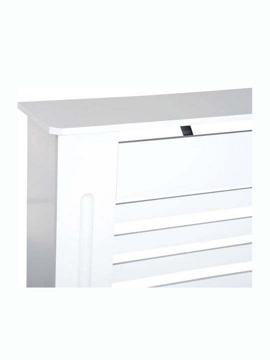 HomCom Heizkörperabdeckung aus MDF Weiß 112x19x81cm