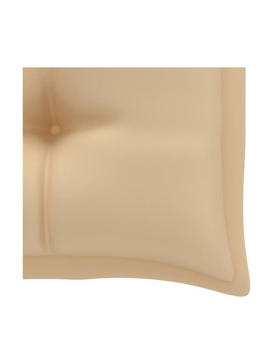 vidaXL Garden Swing Cushion with Backrest Beige 100x50cm