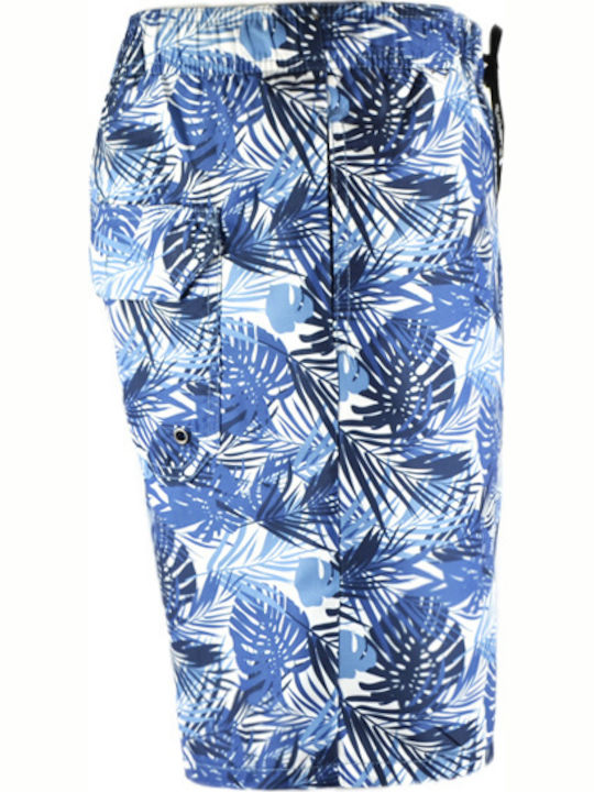 Bluepoint 901615-04 Men's Swimwear Bermuda Blue with Patterns