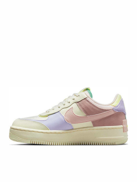 Air Force 1 Shadow Damen Flatforms Sneakers Cashmere / Pure Violet / Pink Oxford / Pale Coral